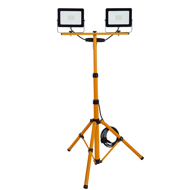 30W Dual Head Portable Tripod Work Light for Mechanic Garage Outdoor Construction